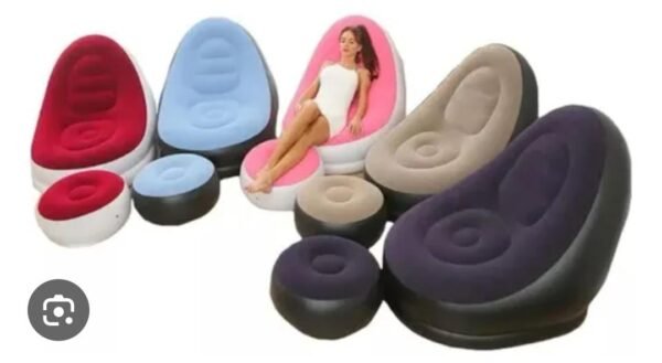 SILLÓN SOFA INFLABLE CON REPOSAPIES