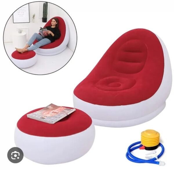 SILLÓN SOFA INFLABLE CON REPOSAPIES